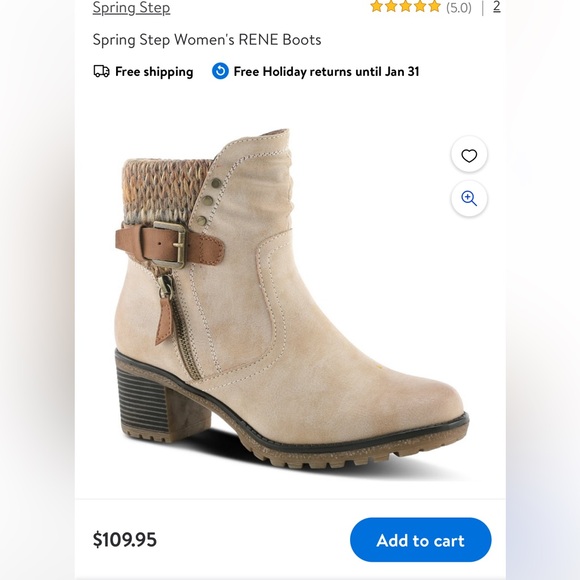 Spring Step Ankle boots NEW worn once for indoor pictures size 38 light beigh - Picture 12 of 13